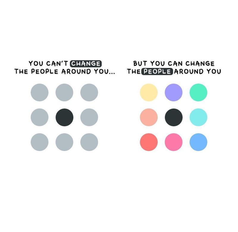 But you can change the people around you. Credits: Anthony Vicino